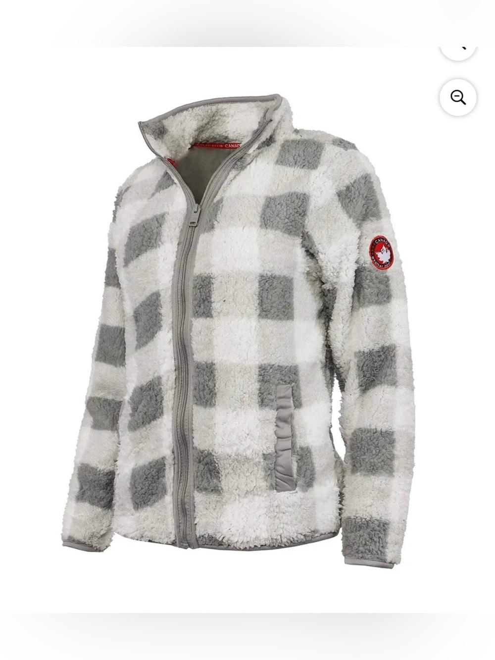Canada Weather Gear Women's Full Zip Printed Sherpa Jacket